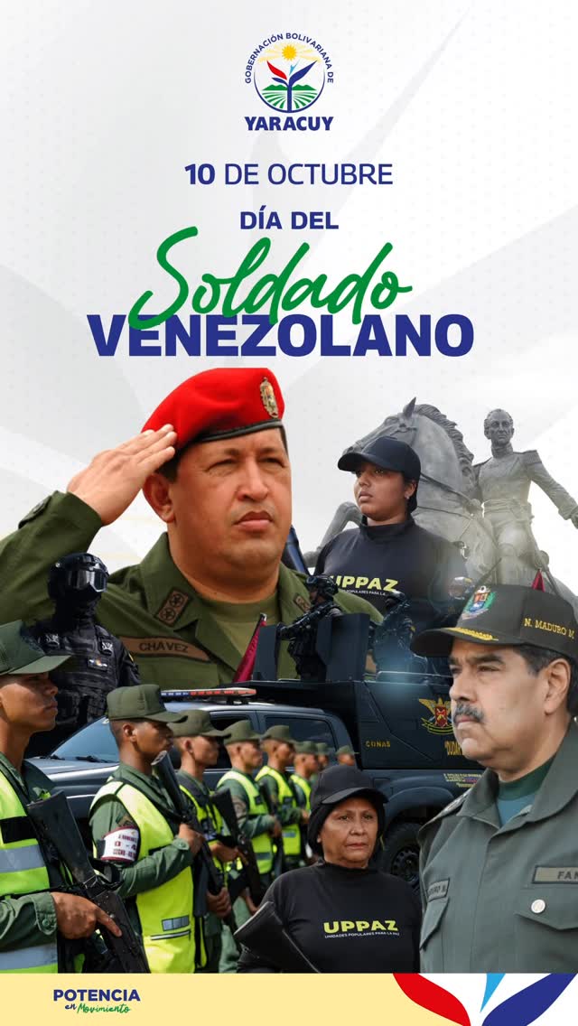Hoy, 10 de Octubre, rendimos honores a la disciplina, la lealtad y el sacrificio de los Soldados de...