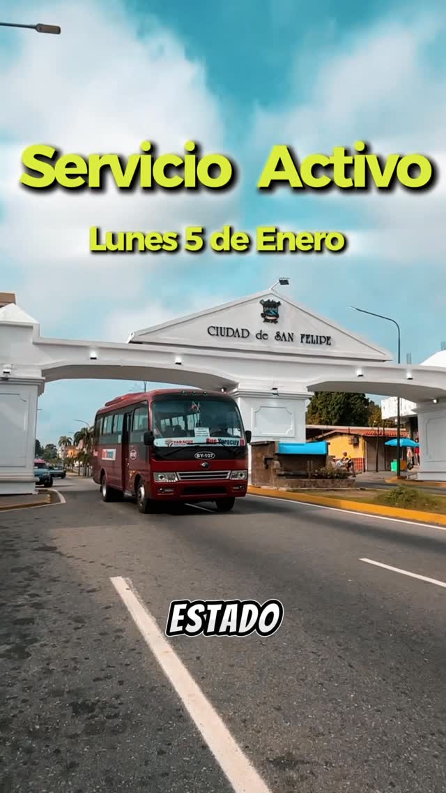 📢 ¡Servicio operativo en todo Yaracuy! 🚌
Informamos a toda la colectividad que hoy, lunes 5 de ene...